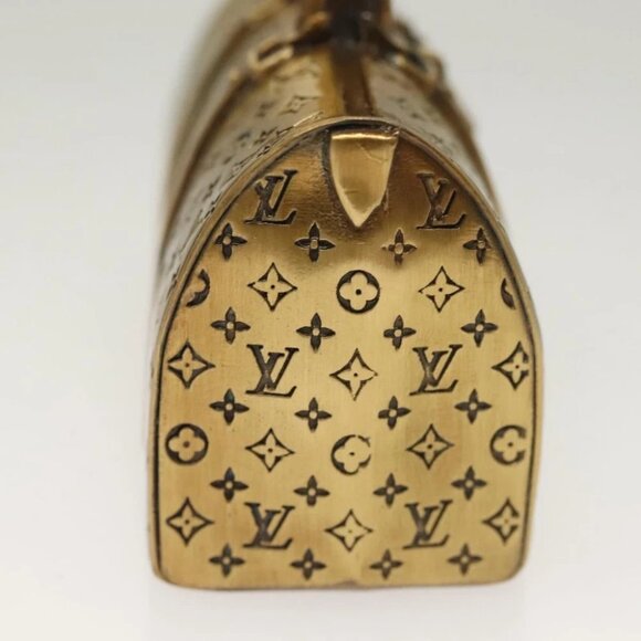 LOUIS VUITTON Paper weight metal Gold LV - Picture 4 of 14